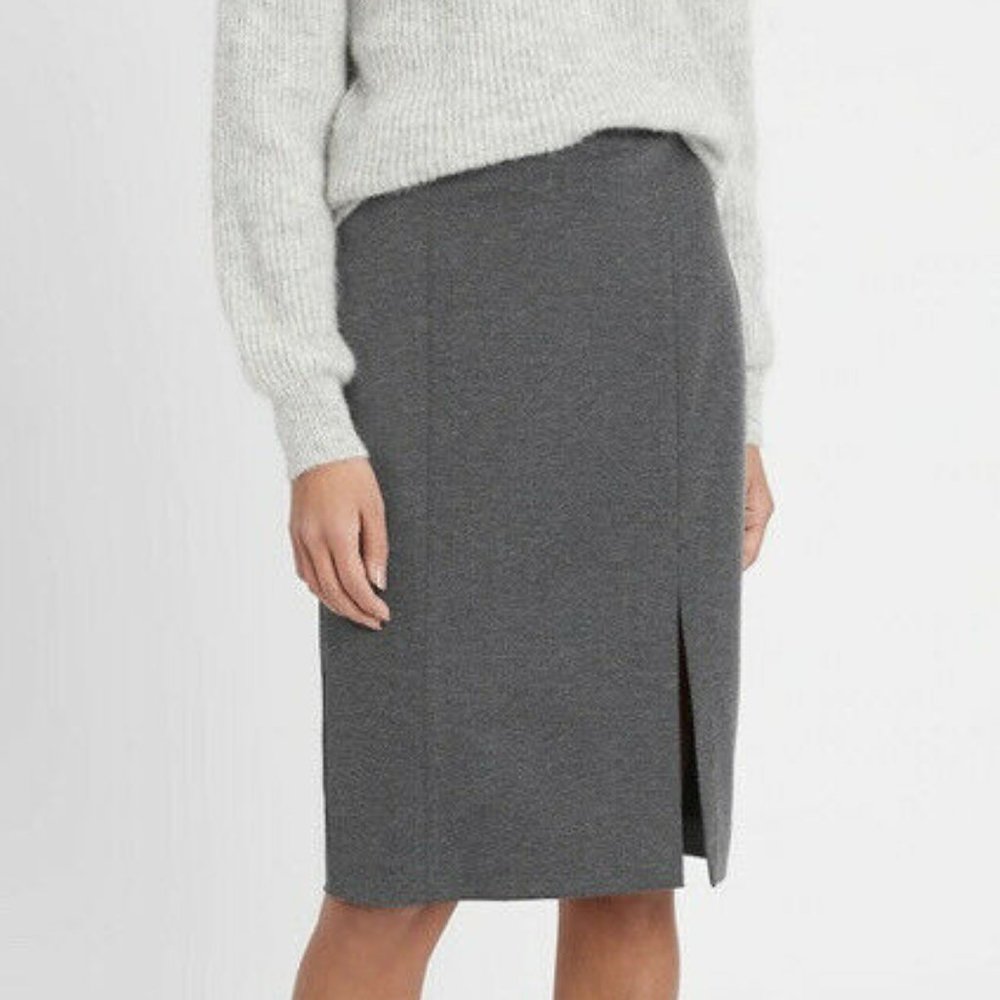 Banana Republic sz20 Pencil Skirt NWT 24-Hour Ponte Gray $99 Straight SOLD OUT
